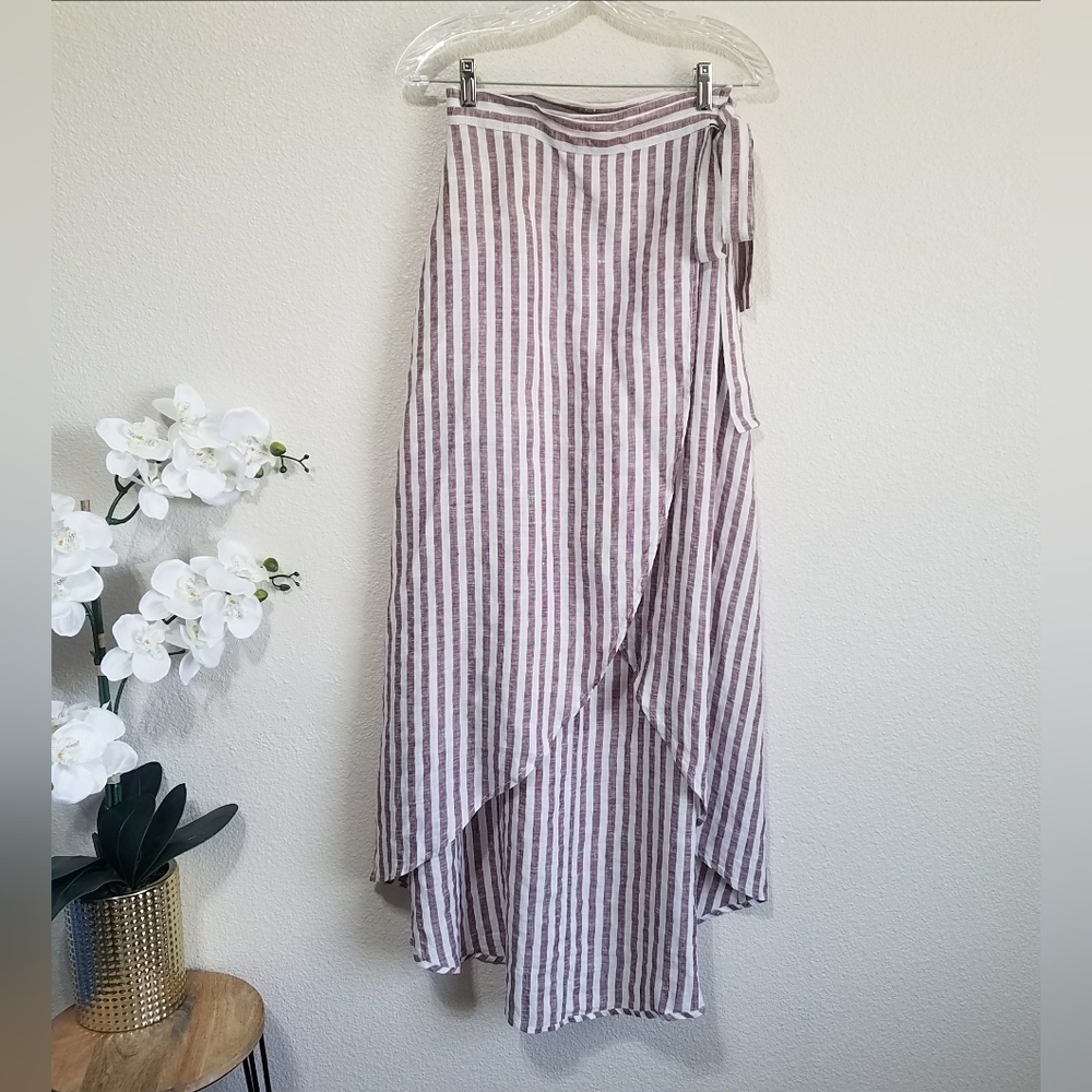 Onia Linen Wrap Skirt